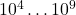 10^4 \dots 10^9 \, \text{Ом}