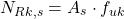 \[N_{Rk,s} = A_s \cdot f_{uk}\]