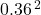 0.36 \, \text{м}^2