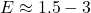 E \approx 1.5-3 \, \text{ГПа}